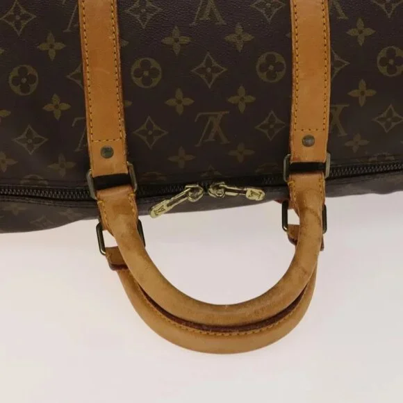 LOUIS VUITTON Monogram Keepall 55 Boston Bag M41424 LV Auth 136945 - Picture 8 of 16
